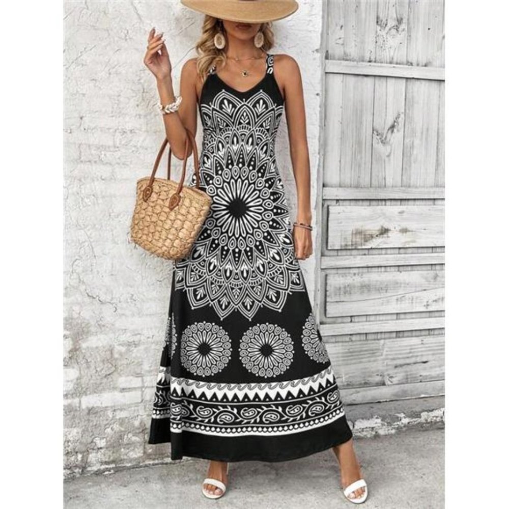 Women's Pattern Printed Sleeveless Dress